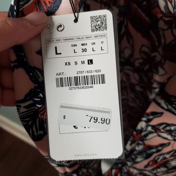 NWT Zara floral romper size Large - Picture 8 of 11